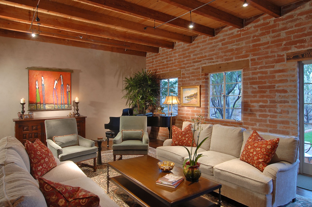  HIstoric Adobe Living Room Paradise Valley Lisa Gildar Interior Design 