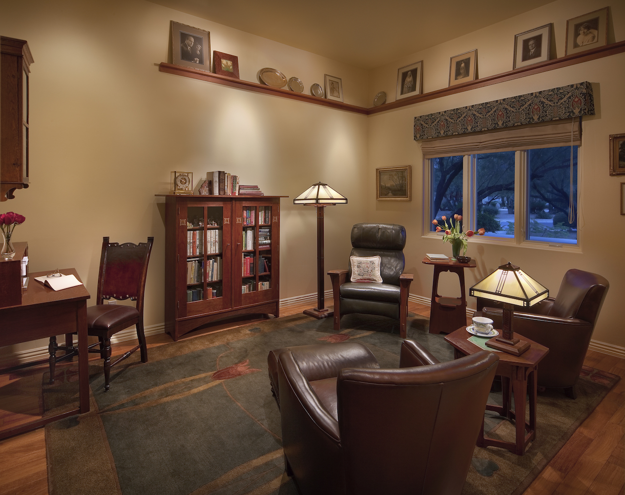  Paradise Valley Santa Barbara Craftsman Study Lisa Gildar Interior Design 