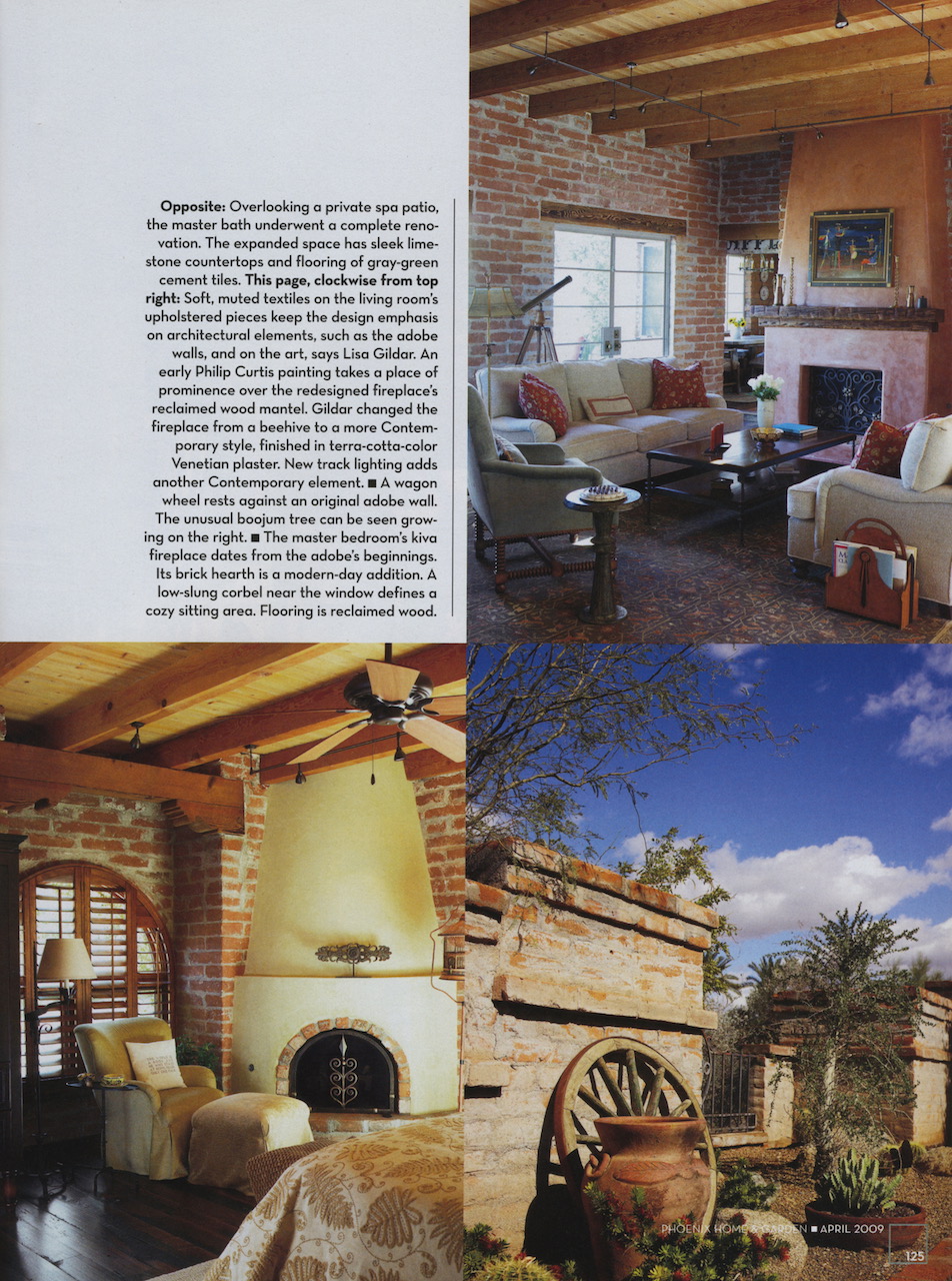  Phoenix Home and Garden Lisa Gildar Interior Spaces 2009 